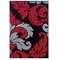 Corfu Damask Area Rug 5X7.7 Black Red Floral Power Loomed Turkish Heat Set